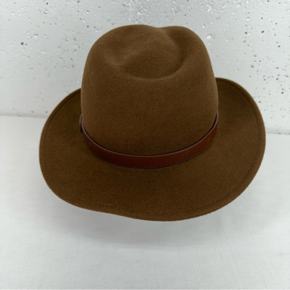 Brixton Size Large 7 1/2 Messer Brown Wool Felt Fedora Hat - Picture 5 of 16